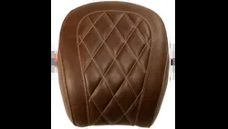 Mustang Brown Diamond Stitch Wide Tripper Rear Passenger Seat