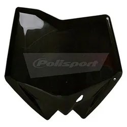 Polisport Front Number Plate Black
