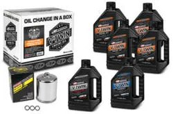 Maxima Evolution Engine Mineral Motor Oil Change Kit with Chrome Filter 20W50