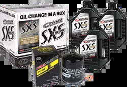 Maxima SXS UTV Synthetic Quick Oil Change Kit with Black Filter 5W50