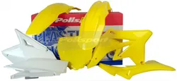 Polisport Plastic Fender Body Kit Set 07-08 OE Yellow White RMZ250