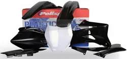 Polisport Plastic Fender Body Kit Set Black White