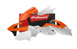 Polisport Plastic Fender Body Kit Set Orange White