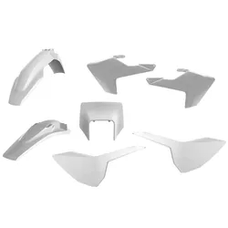 Polisport Plastic Fender Body Kit Set White w Mask