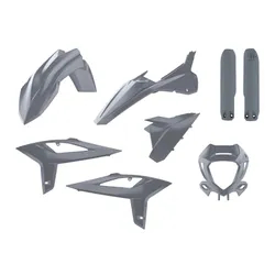 Polisport Complete Enduro Plastic Body Kit Set Grey