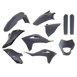 Polisport Complete Enduro Plastic Body Kit Set Grey