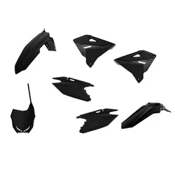 Polisport Restyle Plastic Kit Set Black w Headlight Mask