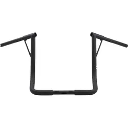 Burly 16in Textured Black Steel Louie Handlebar