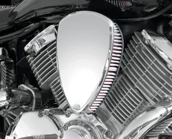 Baron Smooth Big Air Kit Cleaner Filter Assembly Chrome Washable