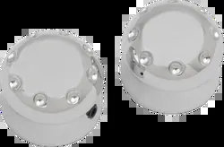 Covington Dimpled Aluminum Front Axle Cap Chrome Pair