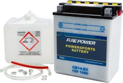 Fire Power Heavy Duty 12V Battery w Acid Pack CB14-B2