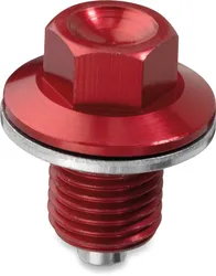 Moose Racing Red Aluminum Magnetic Drain Plug Bolt Screw