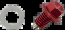 Moose Red Aluminum Magnetic Drain Plug Bolt Screw