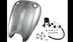 Extended Rubber Mount Smooth Gas Fuel Tank 2 Caps