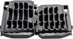 Flo High Flow Radiator Braces Guards Black Pair