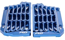 Flo High Flow Radiator Braces Guards Bue Pair