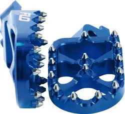 Flo Pro Series Footpegs Driver Foot Pegs Pair Blue