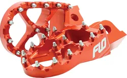 Flo Pro Series Footpegs Driver Foot Pegs Pair Orange