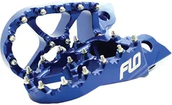 Flo Pro Series Footpegs Driver Foot Pegs Pair Blue