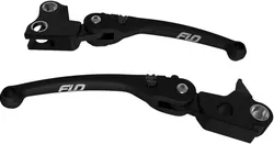 Flo MX Style Adjustable Hydraulic Clutch Brake Lever Set Black