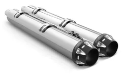 Freedom American Outlaw 4.5in. Slip-On Exhaust Chrome Blk Tip