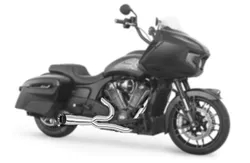 Freedom Turnout 2 Into 1 Full Exhaust System Chrome Blk Straight