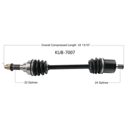 Tytaneum Rear Right or Left Replacement CV Axle