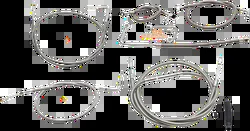 LA Chopper Std SS 12-14in Ape Hanger Controls Kit wo ABS