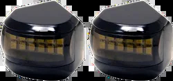 Alloy Art Black Swept LED Turn Signal Assembly w Smoke Lens