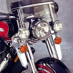 National Cycle Spotlight Light Bar Chrome w Turn Signals DOT EC Approved