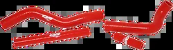 CV4 Performance Silicone Radiator Hose Kit Red 4pc