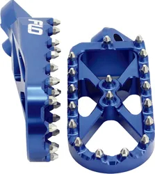 Flo Adventure Snow Footpegs Driver Foot Pegs Pair Blue