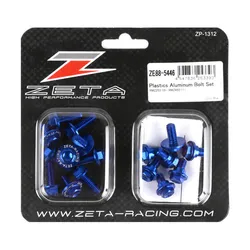 Zeta Body Plastic Bolt Kit Blue Anodized Aluminum