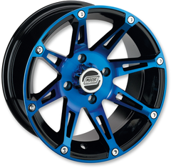 MU 387X Blue Front Wheel Assembly 12x7 4/110 4+3