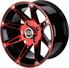 MU 387X Red Rear Wheel Assembly 12x8 4/110 4+4