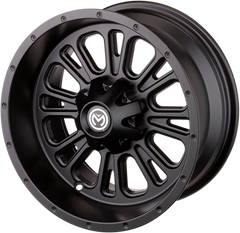 MU 399X Black Front Wheel Assembly 12x7 4/110 4+3