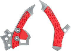 ACERBIS X Grip Frame Guards Silver Red