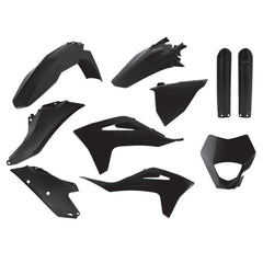 Polisport Complete Enduro Plastic Body Kit Set Black