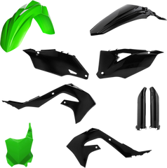 Acerbis Complete Plastic Fender Body Kit Black Green