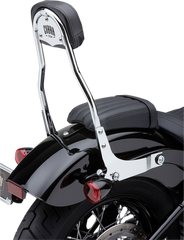 Cobra 14in Chrome Steel Detachable Backrest Kit Round Style
