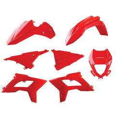 Polisport Restyle Plastic Kit Set Red w Headlight Mask