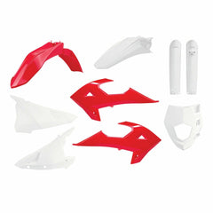 Polisport Plastic Fender Body Kit Set White Red