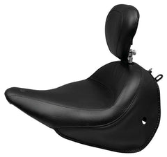 Mustang Black Wide Touring Solo Driver Seat w Backrest