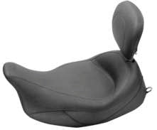 Mustang Black Super Touring Solo Seat w Backrest Extended Reach