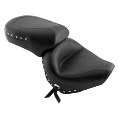 Mustang Black Studded 2 Up Wide Touring 1pc Seat