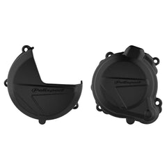 Polisport Black Clutch and Ignition Cover Guard Protector Kit