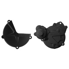 Polisport Black Clutch and Ignition Cover Guard Protector Kit
