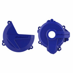 Polisport Blue Clutch and Ignition Cover Guard Protector Kit