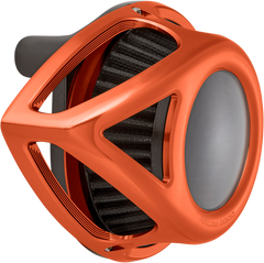 Arlen Ness Clear Tear Air Cleaner Filter Kit Orange Anodized
