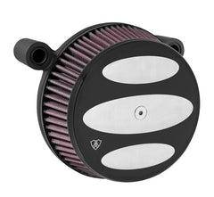 Arlen Ness Big Sucker Stage 1 Air Filter Kit w Cover Scalloped Black